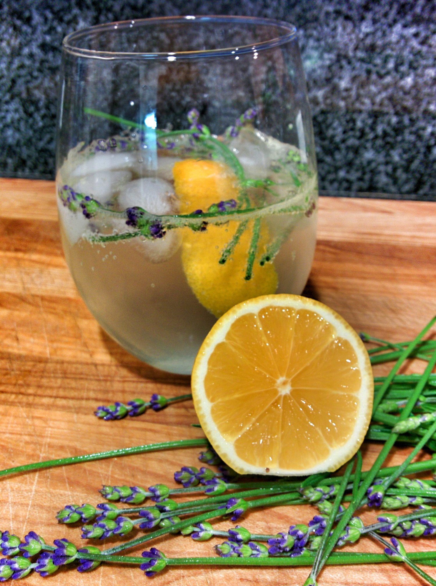 Meyer Lemon and Lavender Sparkling Lemonade Mocktail 